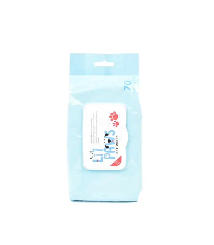 Free of Alcohol Aloe Extract Infused Pet Grooming Pet Paw Wipes