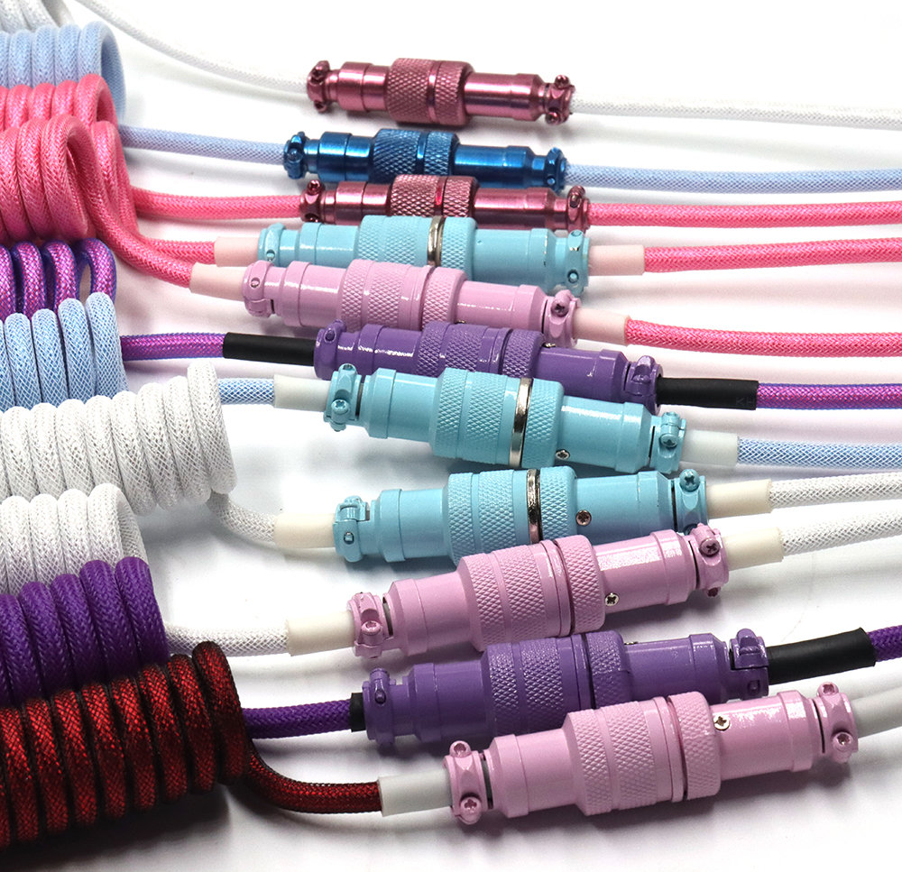 Techflex USB-кабель для клавиатуры, механическая клавиатура, спиральный пружинный кабель, двойной рукав, USB C-кабель