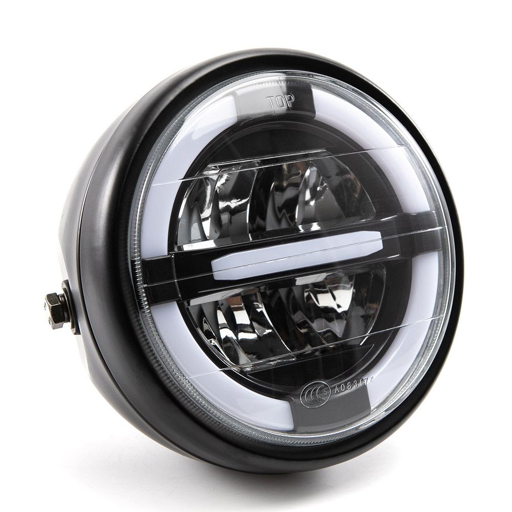 7 Inch Motorcycle Led Headlight Universal 7" Round Head Light for Har-ley Sportster Cafe Racer Bobber Honda CB400