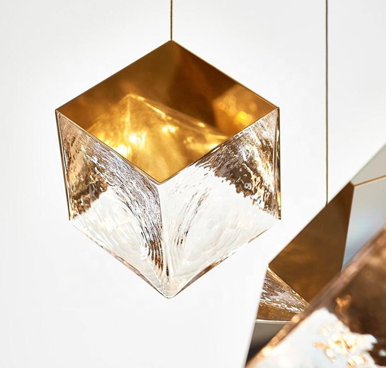Простая светодиодная Подвесная лампа pyrite bomma для ресторана, светодиодная лампа, кубическая современная лампа, Скандинавская Люстра для лестницы