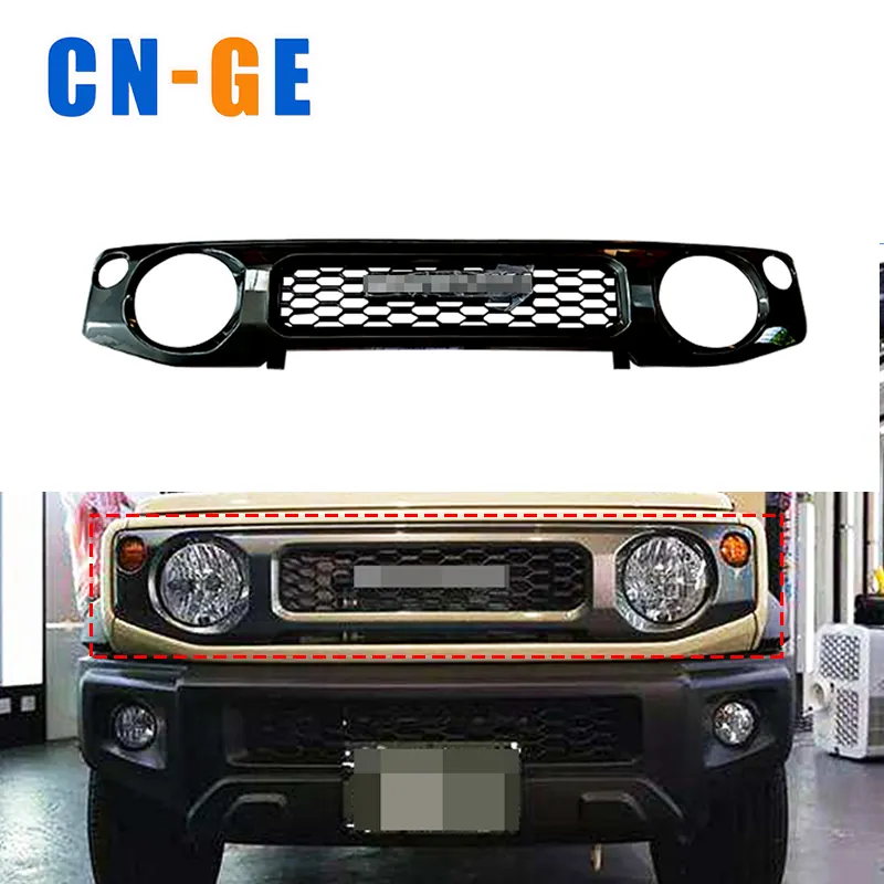 Plastic ABS Exterior Accessories Gloss black front grill for new suzuki jimny body kit 2019+