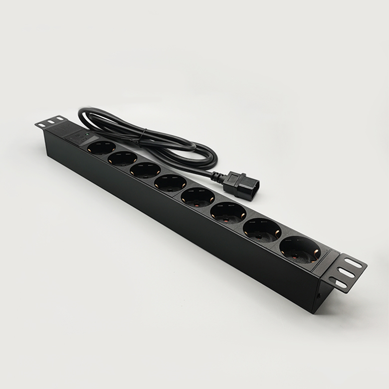 Блок распределения питания Starz Power Strip, блок распределения питания PDU, 110-250 В, 16 А, 8 розеток, 19 дюймов, 1U переключатель PDU с защитой от перенапряжения