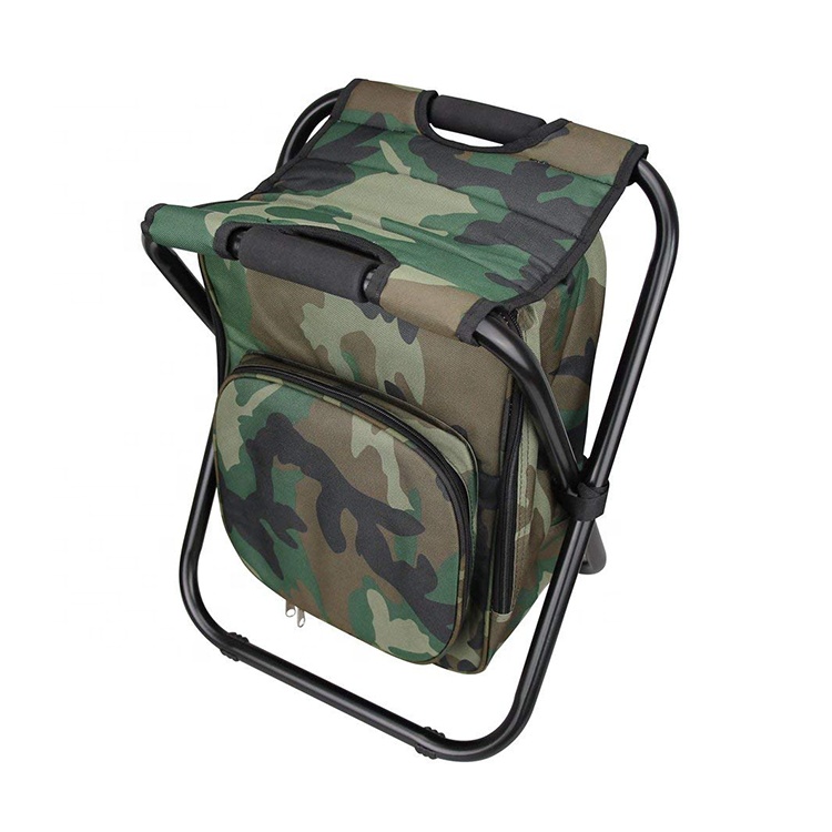 Outdoor Insulated Foldable Waterproof Fishing Cooler Bag Camping Chair With Cooler Bag