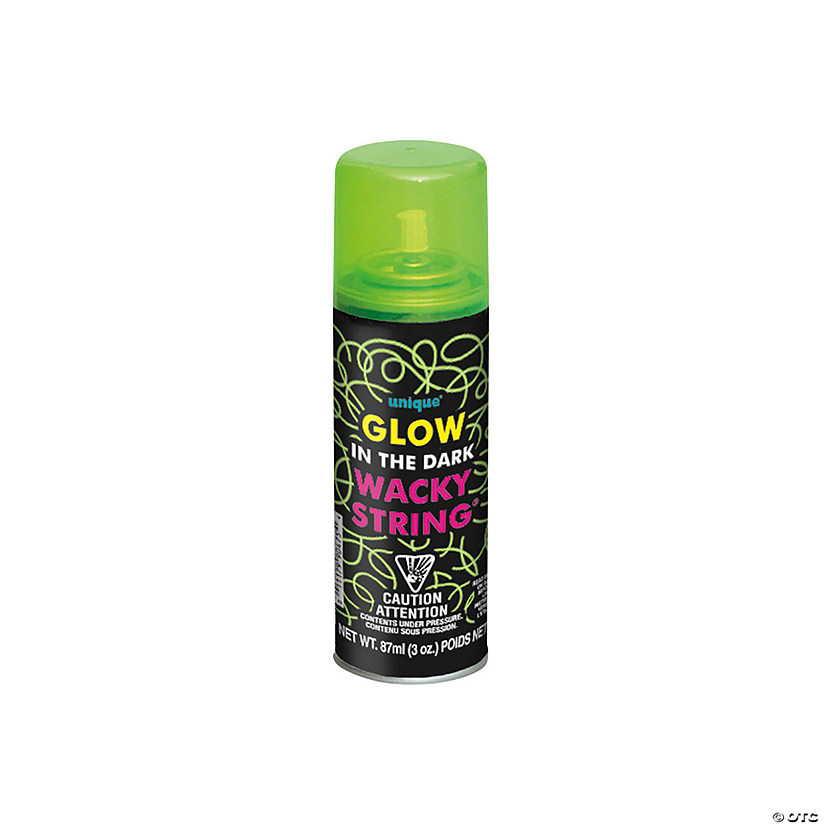 OEM cheapest party favors glitter green silly string spray glow in the dark party string for night party