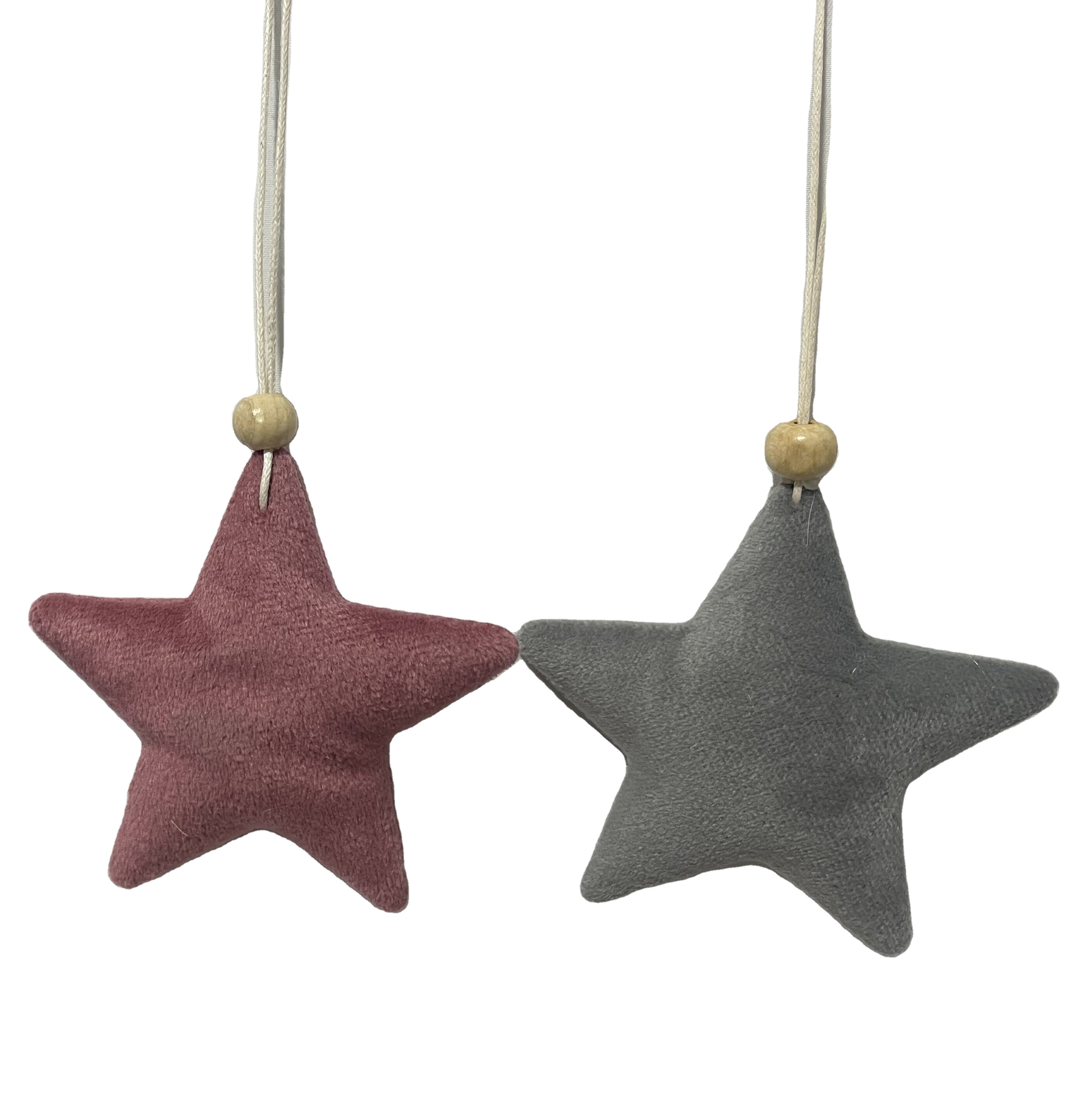 Lovely velvet star hanging ornaments treetopper birthday party decor christmas supplies