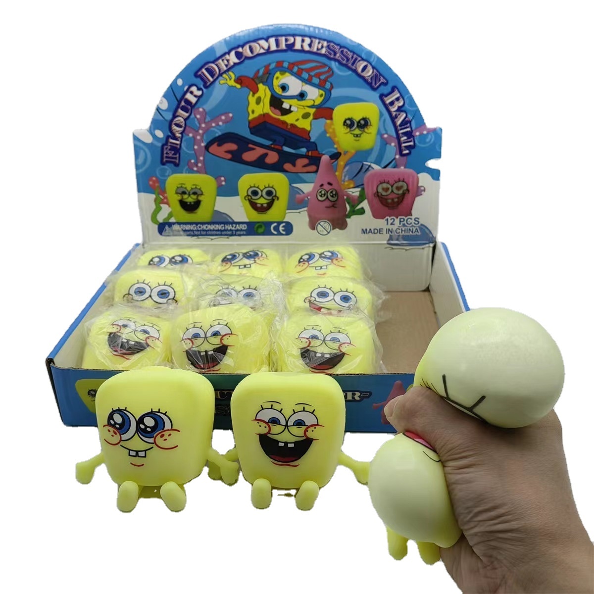 Decompressing Soft Squeeze Sponge Baby Anti Stress Toys TPR Fidget Stress Relief Squishy Toys For Kids