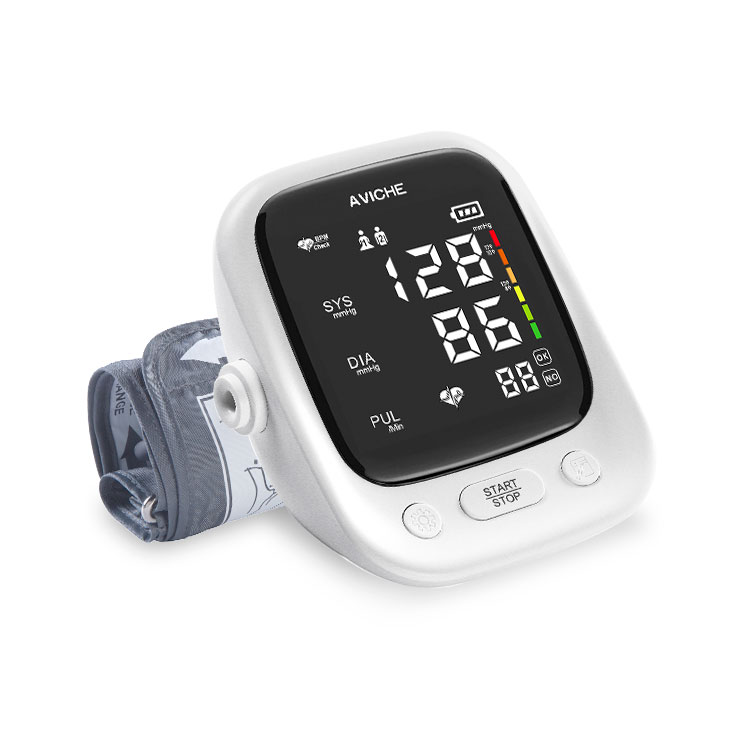 AVICHE wholesale irregular heartbeat indicator talking blood pressure monitor with USB charger