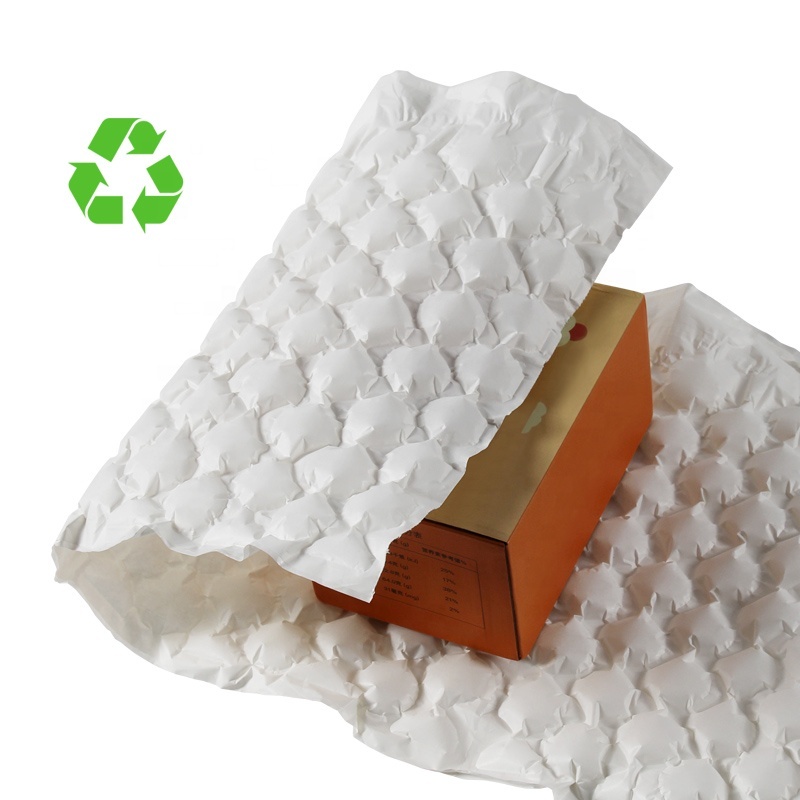 Biodegradable Inflatable Cushion Pack Kraft Paper Air Bubble Roll Protective Packaging