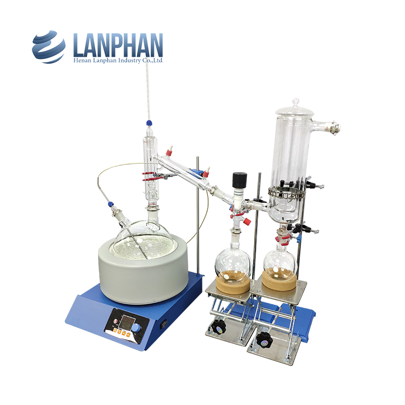5l lab rotary extraction equipment mini fractional distiler distilayion industrial fractional distillery short path distillation