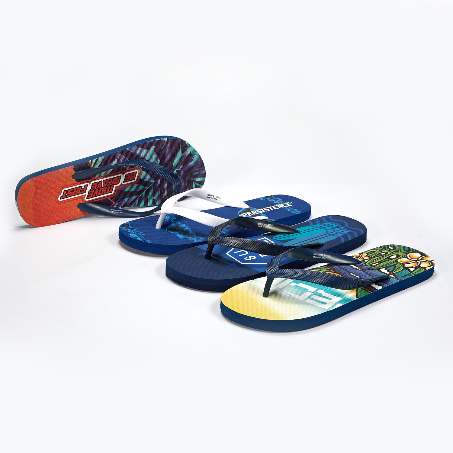 High quality Men slippers PVC TPU Strap thong printing EVA summer casual Beach FLIP FLOPS