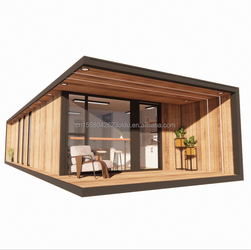 Portable Modular 2-3 Bedroom Prefab Flat Pack Mobile Garden Cabin Modern Wooden Container House Hotels Villas Ready-Made Homes