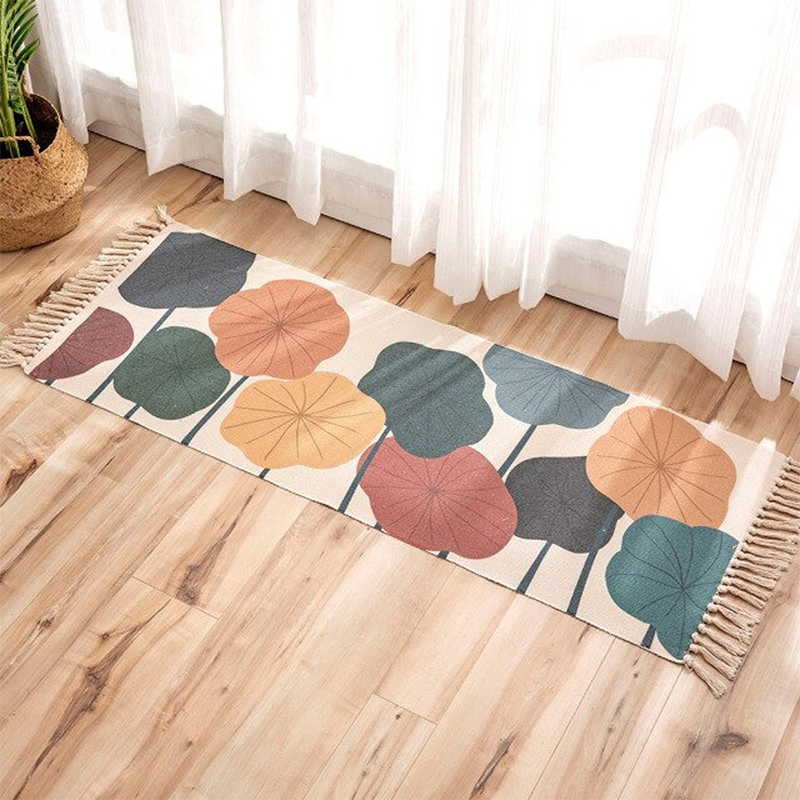 Personalized Home Decorative Printed Custom Luxury Living Room Carpet With Tassels