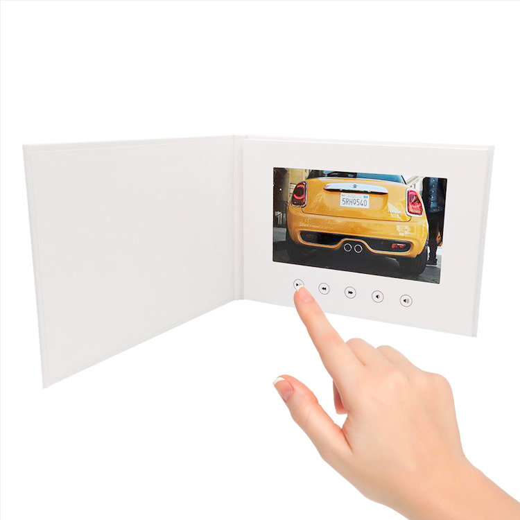 Индивидуальные HD LCD Свадебная видеокнига цифровое приглашение видео поздравительная открытка 7-дюймовый ЖК-экран видео брошюра