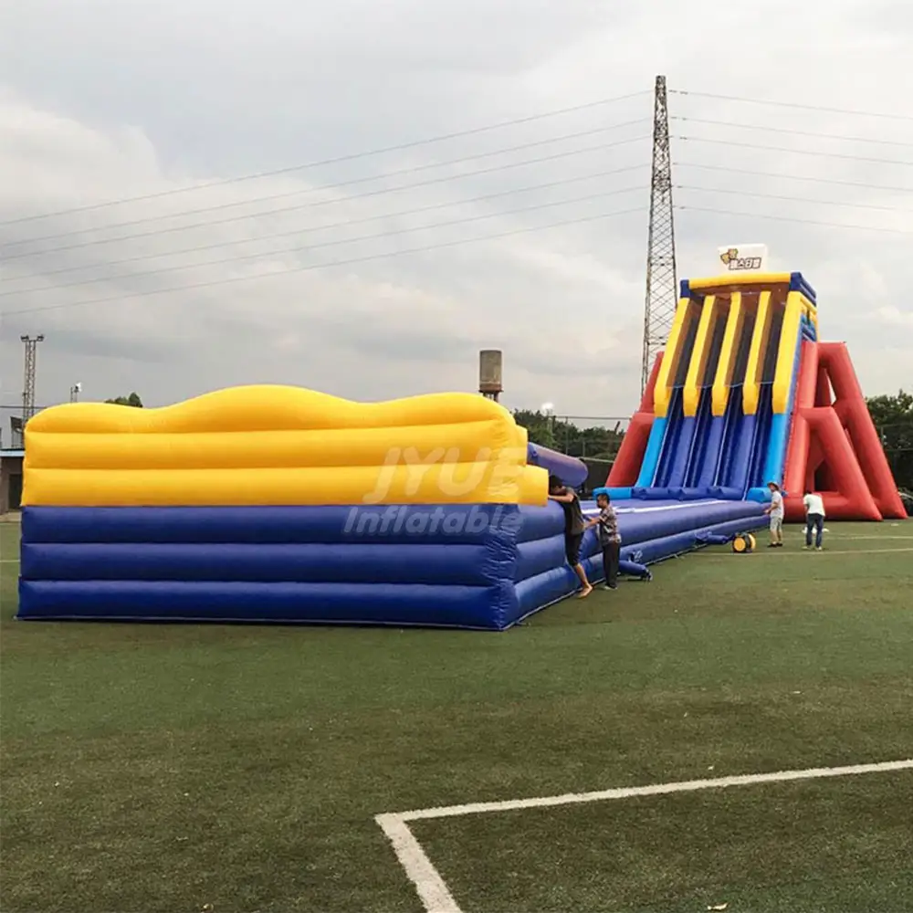 Largest Adult Size Inflatable Water Slide , Commercial Four Lane Inflatable Water Slide For Adult