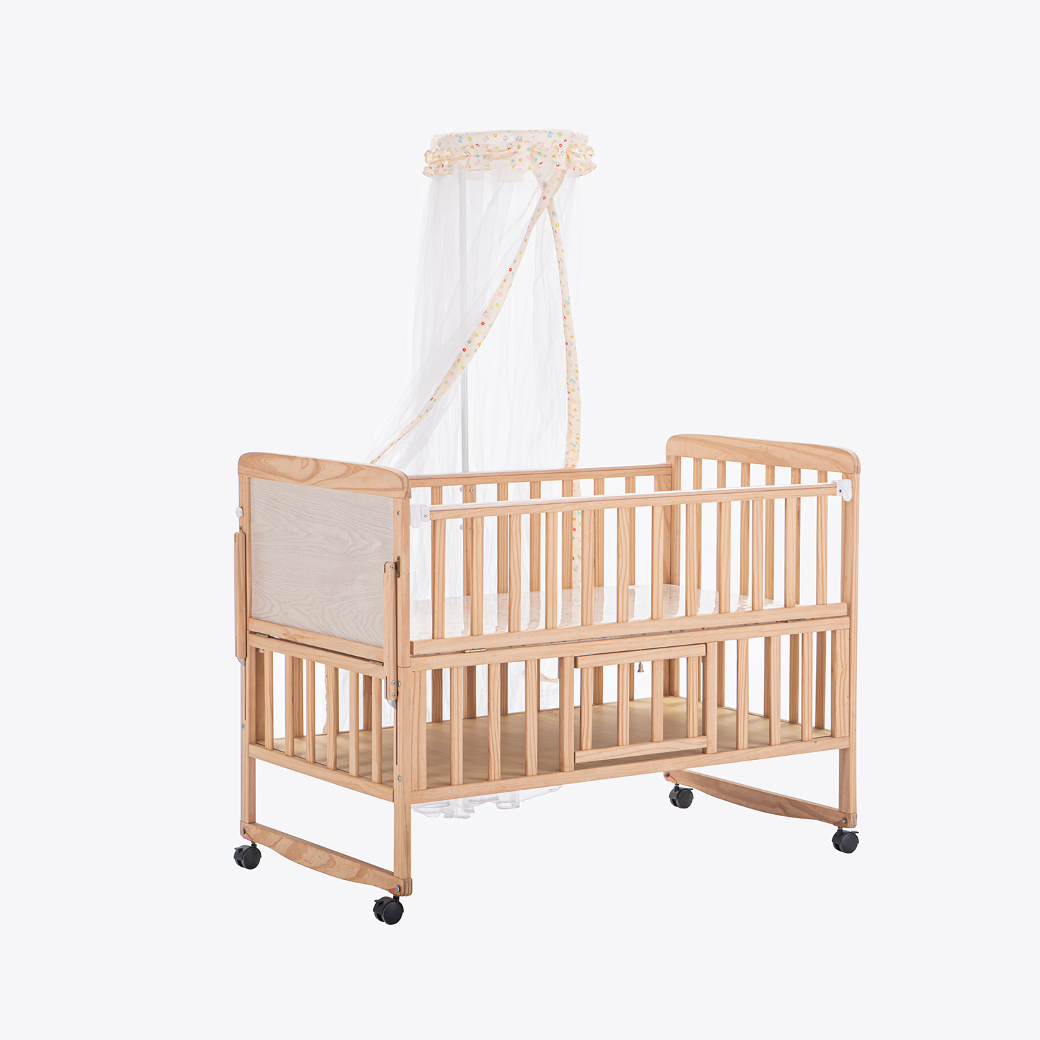 Multi-functional Detachable Baby Cots Wooden Baby Sleep Bed Baby Cradle Swing Kids Cribs