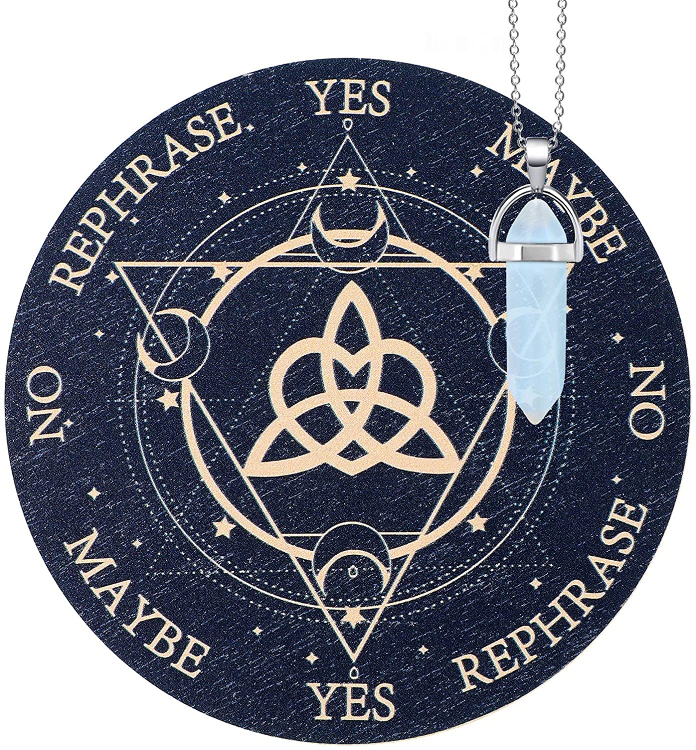 Divination With Crystal Decoration Pendulum Necklace Is Suitable For Witch Altar Witchcraft Supplies Crystals