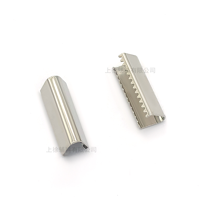 High Quality Rectangle Metal Toothed Clothing Tail Clip Belt End Tips Brass Belt Accessories