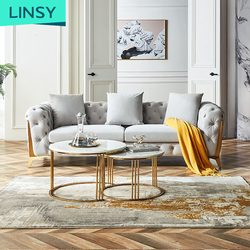Современный бархатный тканевый разделительный диван Linsy, набор мебельных секций, угловые диваны Chesterfield на 1, 2, 3 места, для гостиной S1015