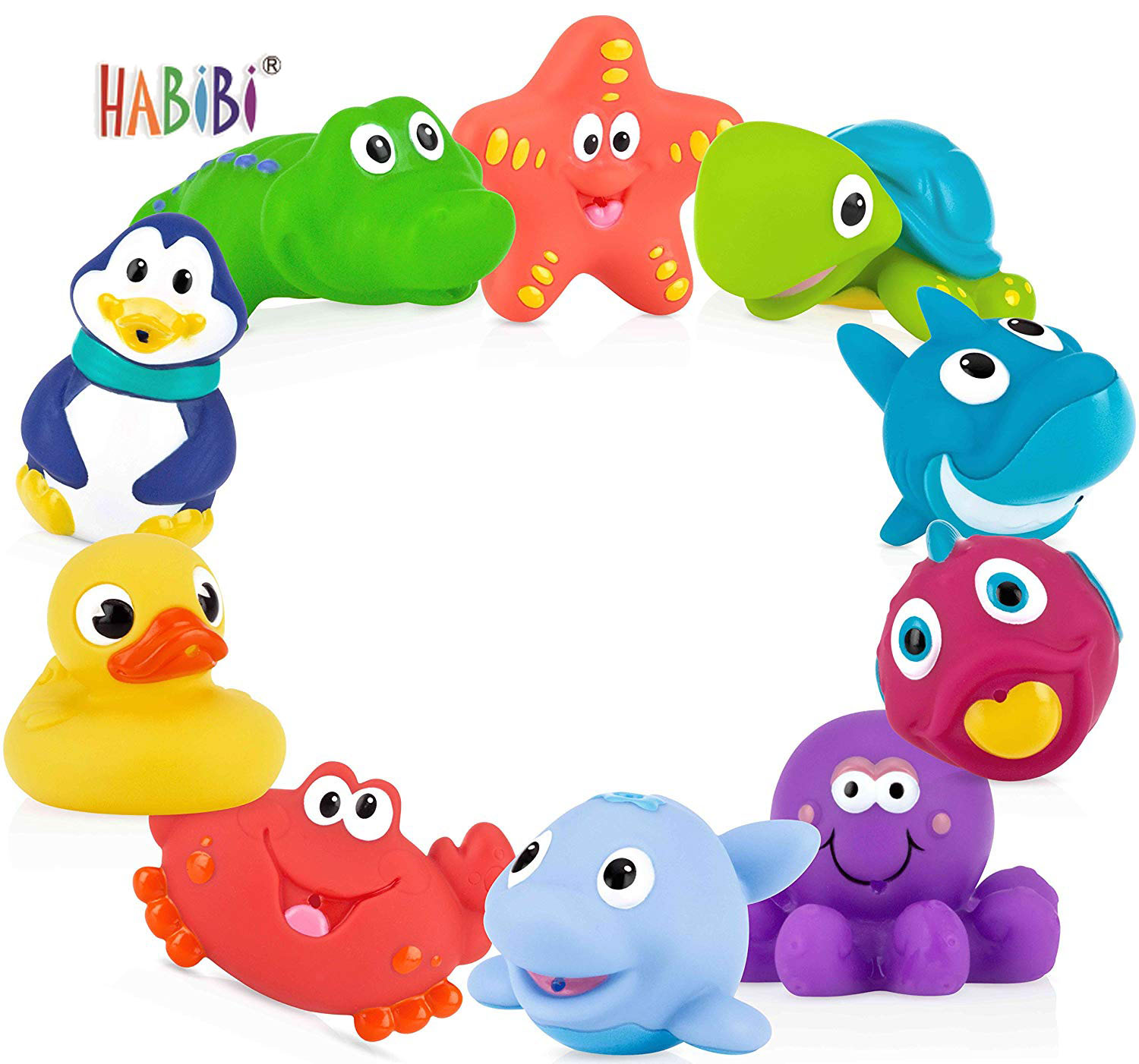 2019 Factory Direct Price Customized Cute Squirts Fun Bath Toys 10 Assorted Characters with OEM