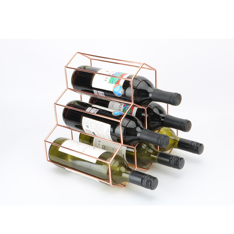 Tabletop decorative stackable storage wine rack