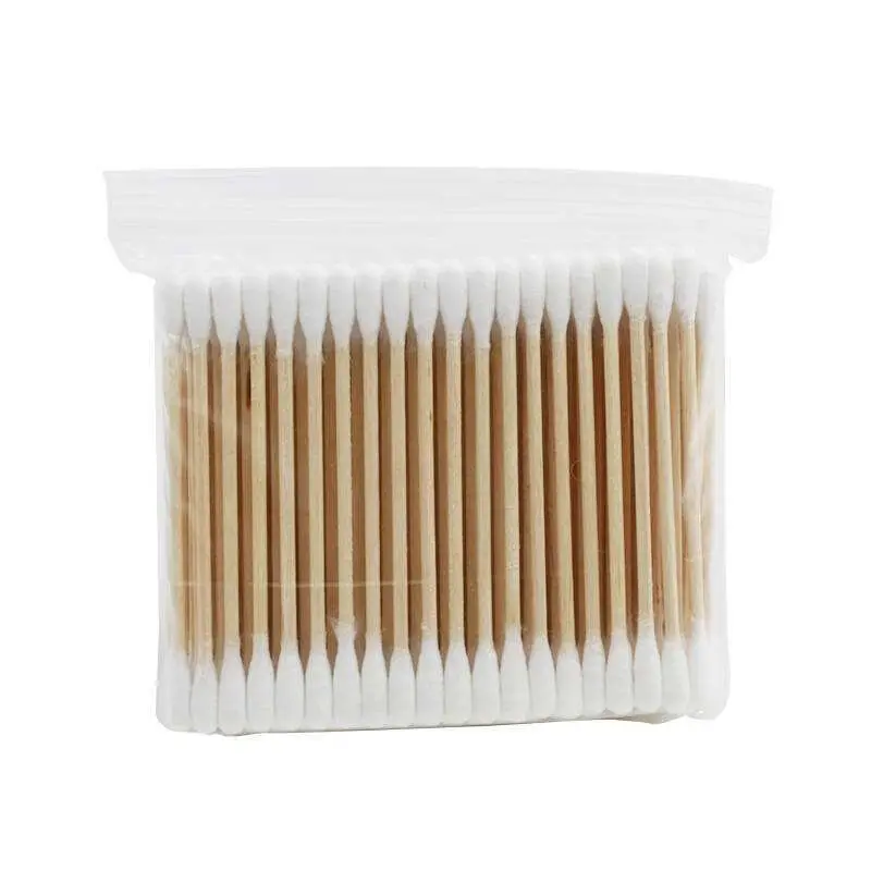 surgical Disposable Industrial Cleanroom Makeup Tool Bamboo/Wood/Paper Stem 2 Heads Cotton Bud Ear swab q tips
