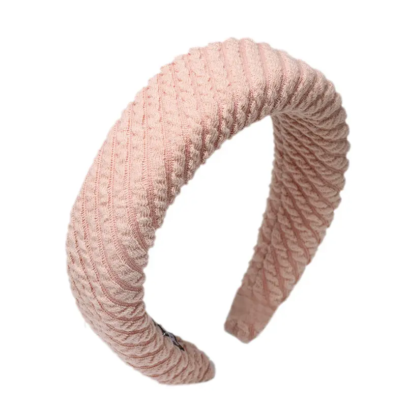 Amazon AliExpress hot selling European American style striped knitted fabric sponge headband hairpin