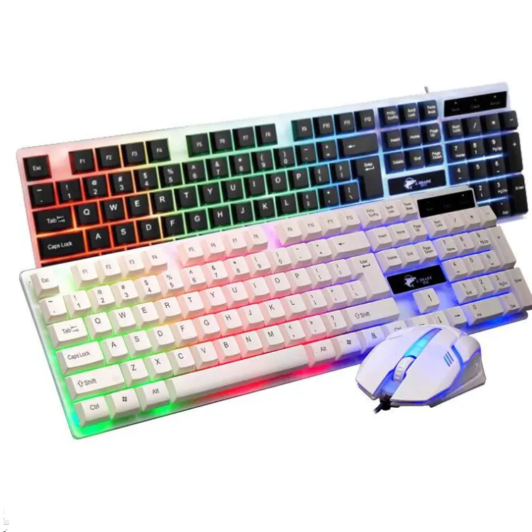 Bajeal T350 LED Light 104-key USB Wired Mechanical Feel Keyboard And Mouse Set