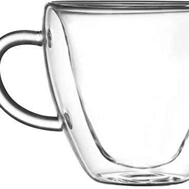 Hot selling wholesale high quality reusable Thicken coffee heart shaped glass cup with handle