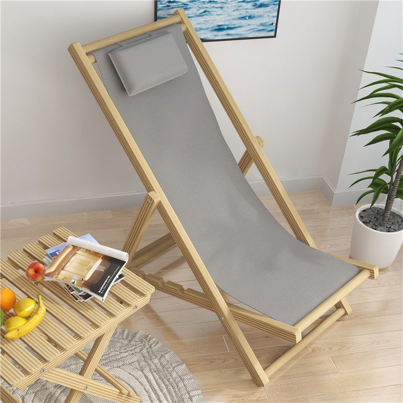 Cheap Wholesale Custom Canvas Design Wooden Deck Chair Outdoor Home Camping Courtyard Garden Adjustable Beach Casual Chairs//
