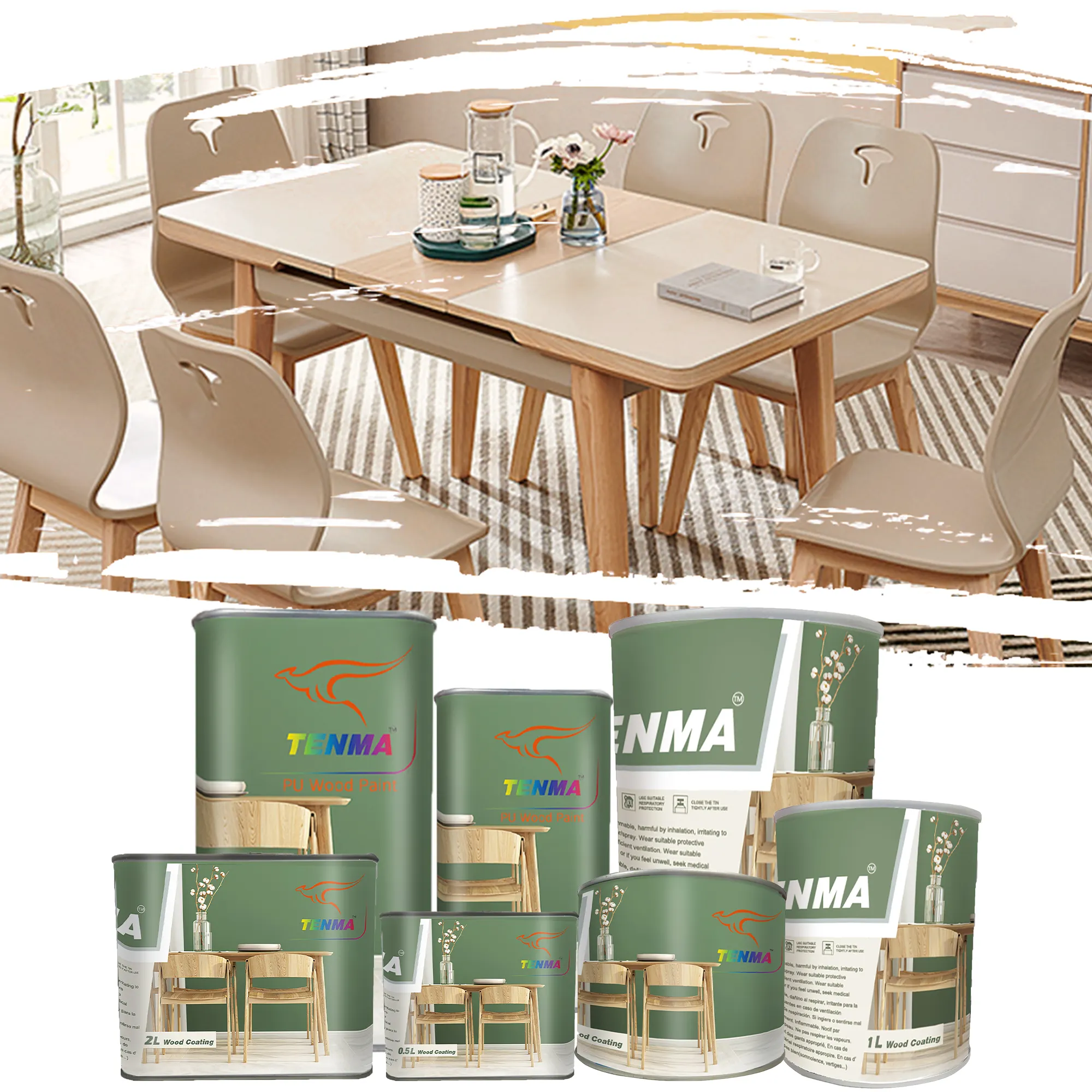 Wood Paint Furniture PU Liquid Coating Polyurea TENMA