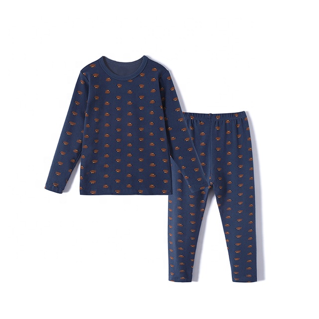 Baby Boutique Sleepwear Clothing Sets 95% Cotton 5% Assiebum Kids Pajamas Children Cartoon Clothes Boy Winter Clothes Nightwear