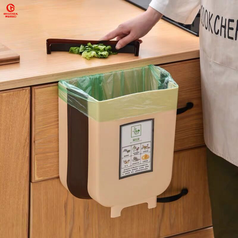 5L/9L экологически чистый кухонный накопительный настенный навешивания двери складной портативный трах отходов, может использоваться как