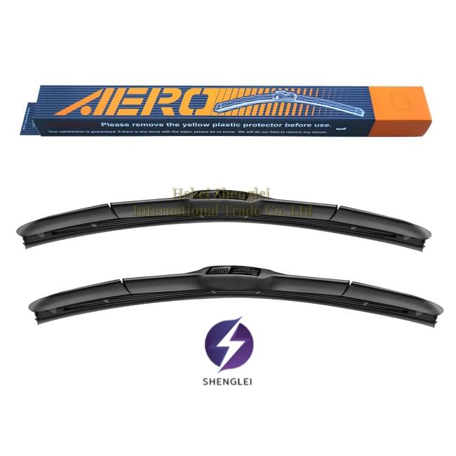Car rubber hybrid arm windshield wiper blade display universal multi silicone windscreen blades wipers