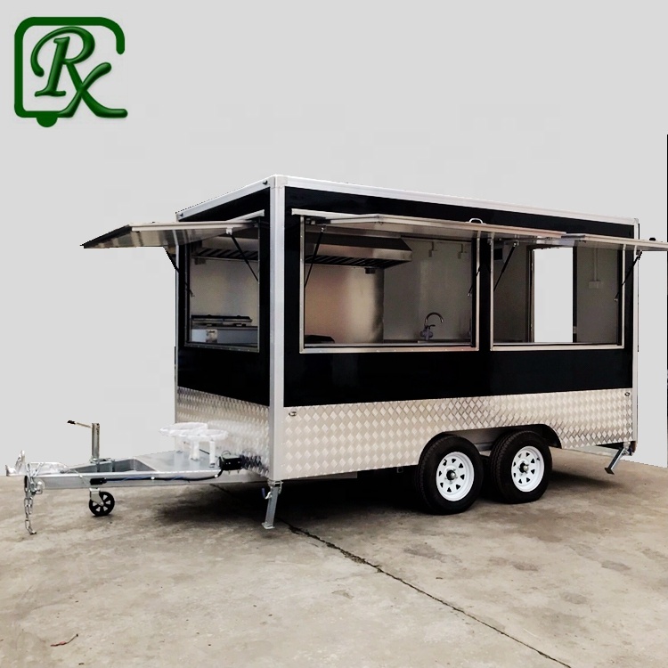 Б/у кухонный прицеп для пищевых продуктов, продажа прицепов L385 * w210 * h210cm