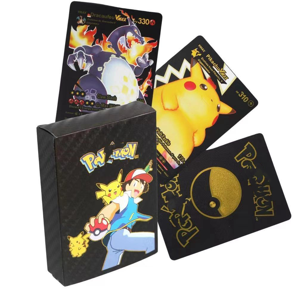 2022 Hot Selling Playing Card Charizard Pokemn Cards Photos Printing Deutsch Japanese English Metal Gold Pokemn Cards