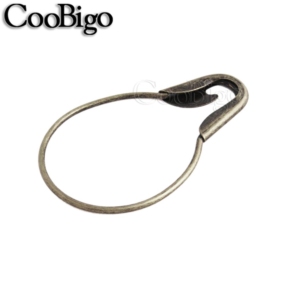 50pcs/Pack 107*71mm Large Lamp Bulb Safety Pin Clasps Finding Antique Brass For Pin Craft #FLQ134