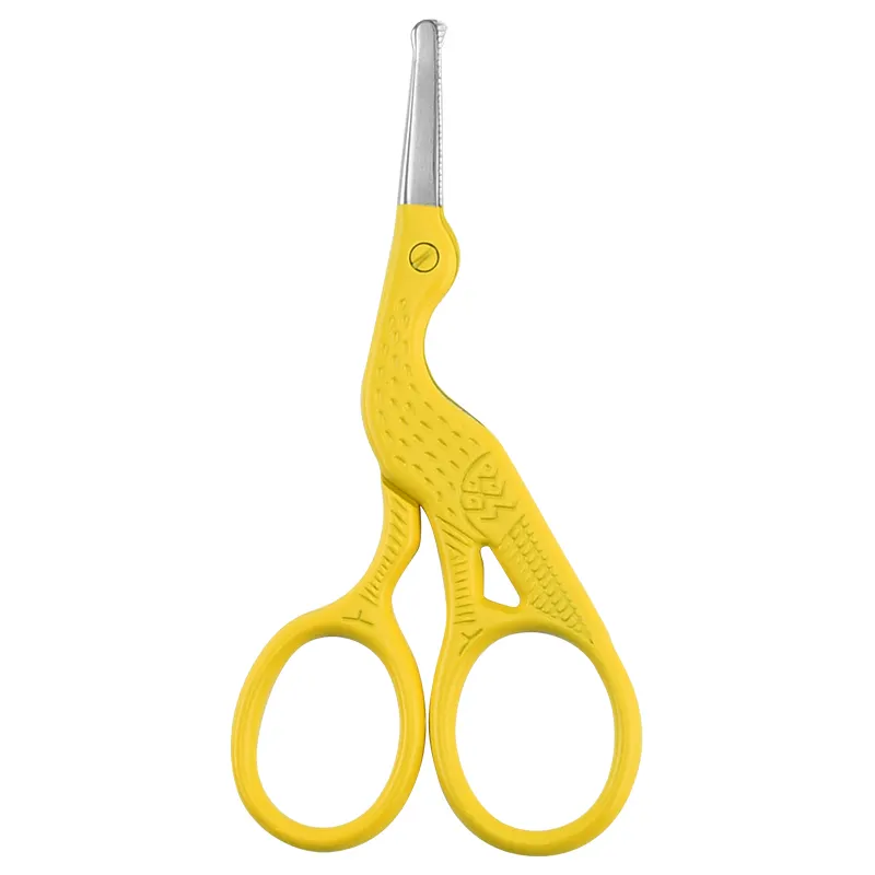 Round head retro stork scissors manicure manicure eyelashes nose hair arc little beauty scissors