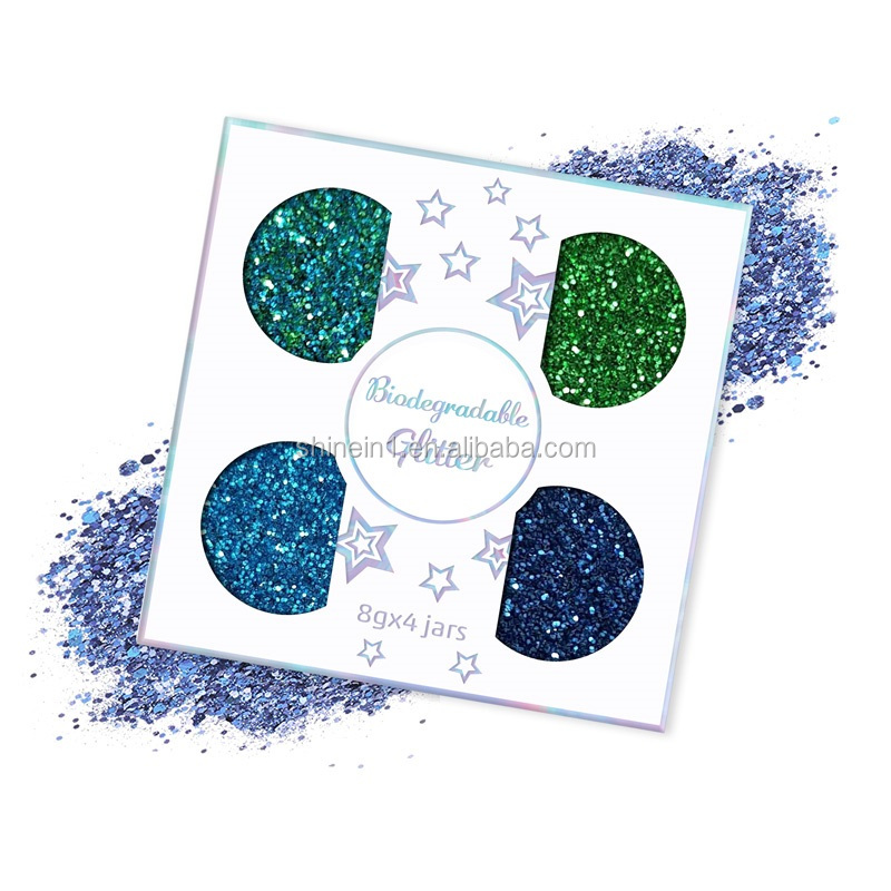 Face Makeup Fine Glitters Biodegradable Powder Bio Degradable Glitter Non-toxic Multicolor Body Cosmetic Biodegradable Glitter
