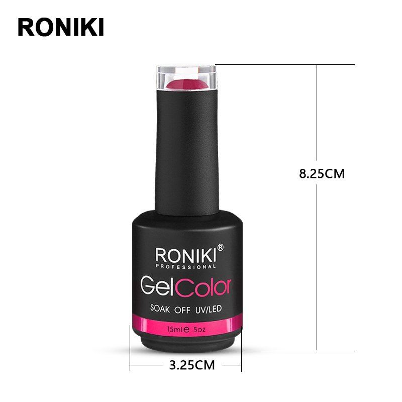 RONIKI отмачиваемый УФ Гель-лак для ногтей дешевый оптом 15 мл Твердые цвета 308 бесплатный образец отправлено в течение 3 дней SGS/MSDS/CE