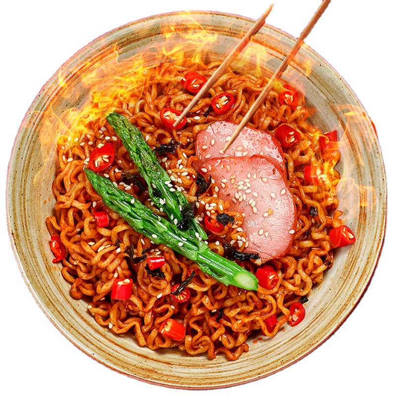 112 г искусственная индейка вкус корейский рамен лапша быстрого приготовления здоровая OEM время хранения крутой мешок упаковка
