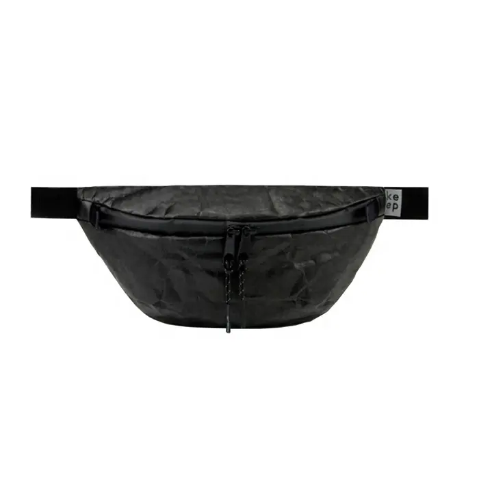 Модный черный бумажный поясной кошелек для мужчин и женщин, забавная сумка унисекс для фестиваля, рюкзак keepbags 2L, водоотталкивающий, Tyvek
