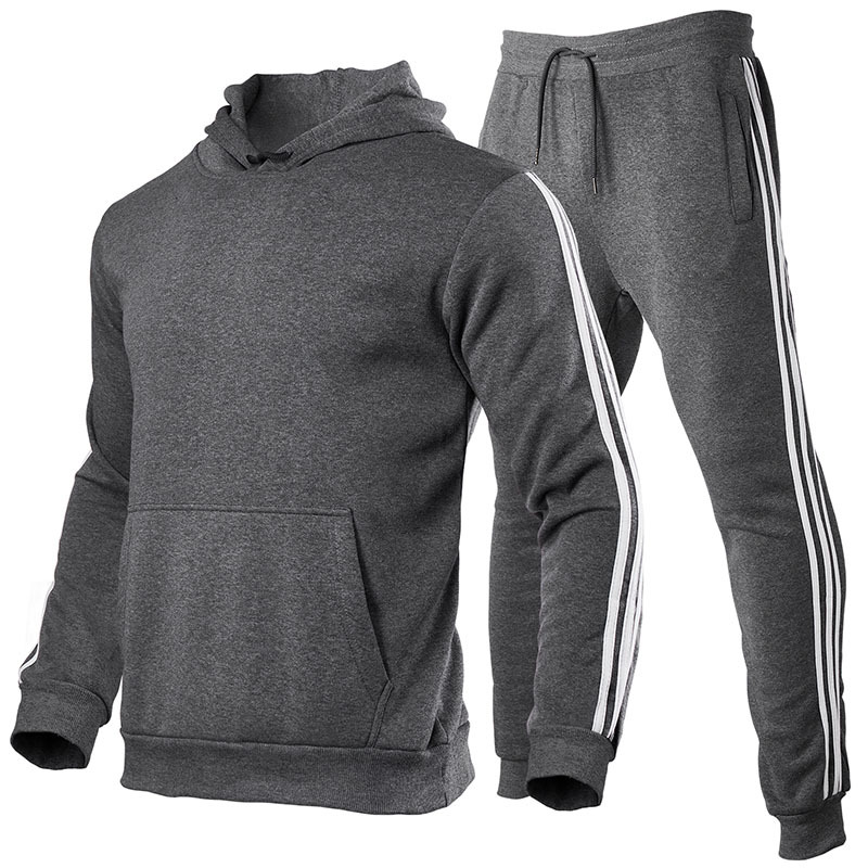 Tracksuit men's tracksuit hoodie gym suit solid color hoodie