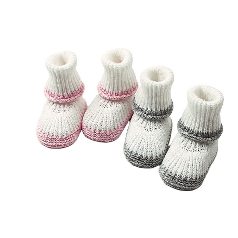 Mimixiong Custom 100% Cotton Child Baby Soft Casual Knitted Floor Shoes Cheap Wholesale Baby Shoes
