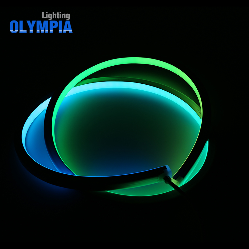 Цветная вспышка 24 В DMX или SPI Рабочий режим RGB светодиодная неоновая трубка гибкая лента