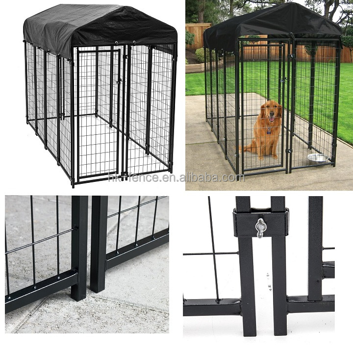 Factory trade assurance classic lowes 10x10x6 foot dog run kennel design / cheap large outdoor galvanized dogs houses for sale
