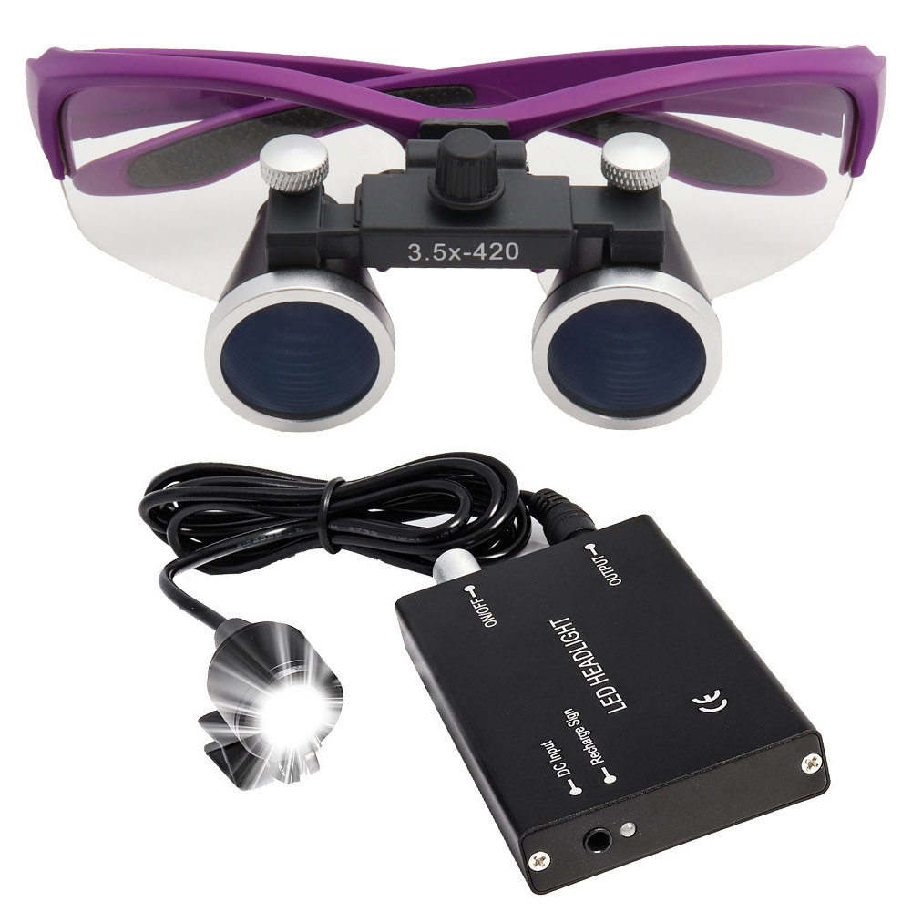 LED 2.5x 3.5x Dental Eye Loupe magnifying loups Medical Surgical Loupes