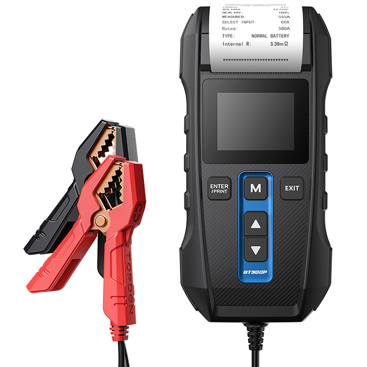 TOPDON BT300P автомобиля 12V 24V батарея анализатор батареи при сильной разрядке аккумулятора с принтером, внутреннее сопротивление тестер батареи