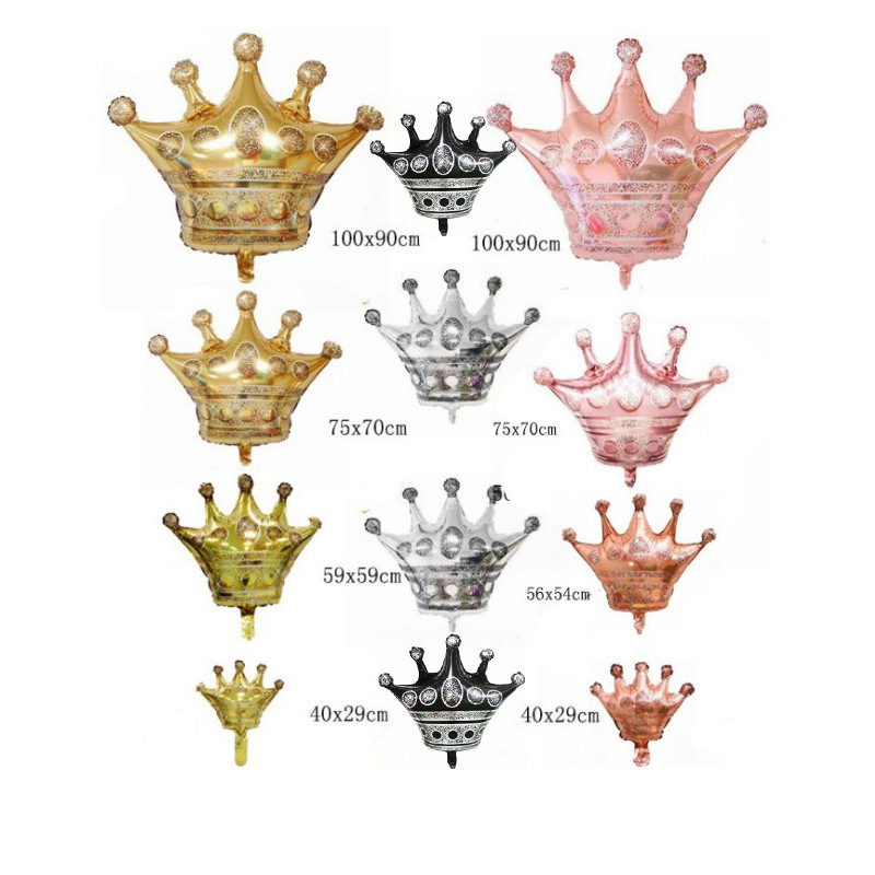ONLYUP Foil Balloon Manufacture BABY Rose Gold Crown Set Happy Birthday Decoration Foil Helium Aluminum Balloon