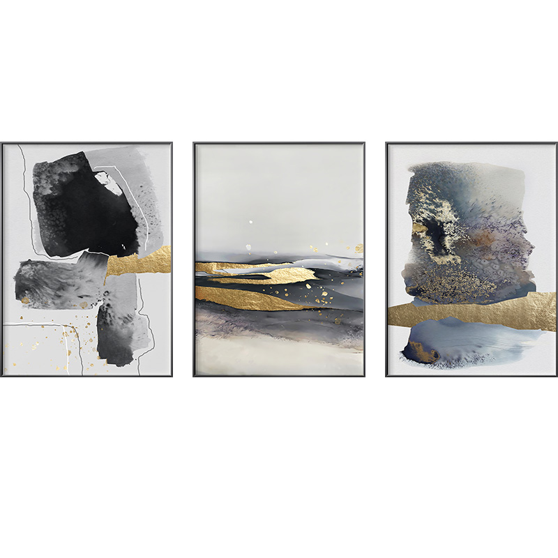 Large Canvas Painting Japanese Korean Decorative Black White Posters Wall Art Abstract Paintings Picture
