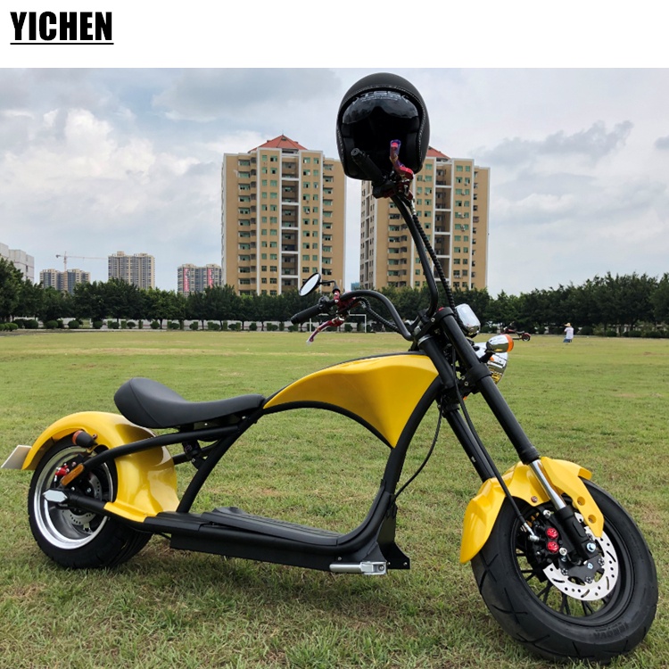 YICHEN Europe Wareohuse EEC Citycoco Retro Style Speedometer 12 Inch Alloy Hub Motor High Speed Motorcycle Electric Scooter